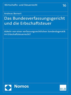 cover image of Das Bundesverfassungsgericht und die Erbschaftsteuer
